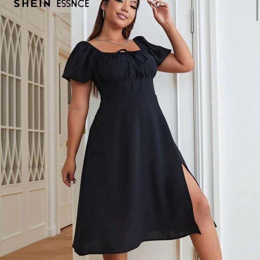 SHEIN Women's Black Casual-dresses